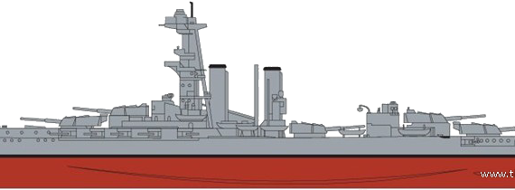 Корабль HMS Iron Duke [Heavy Cruiser] (1939) - чертежи, габариты, рисунки